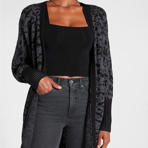 Express Leopard Print Cardigan, size M. NWOT. - Picture 1 of 7